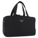 PRADA Hand Bag Nylon Black Silver Auth 175269-1