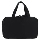 PRADA Hand Bag Nylon Black Silver Auth 175269-2