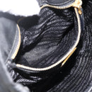 PRADA Hand Bag Nylon Black Gold Auth 175270-21