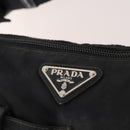 PRADA Waist bag Nylon Black Silver Auth 175272-18