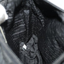 PRADA Waist bag Nylon Black Silver Auth 175272-21