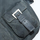 PRADA Waist bag Nylon Black Silver Auth 175272-22