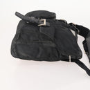 PRADA Waist bag Nylon Black Silver Auth 175272-3