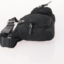 PRADA Waist bag Nylon Black Silver Auth 175272-4