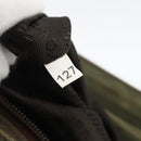 PRADA Tote Bag Nylon Khaki Silver Auth 175274-12