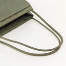 PRADA Tote Bag Nylon Khaki Silver Auth 175274-7