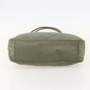 PRADA Tote Bag Nylon Khaki Silver Auth 175274-5
