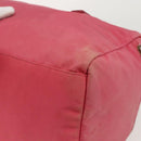 PRADA Hand Bag Nylon Pink Silver Auth 175275-16