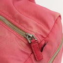 PRADA Hand Bag Nylon Pink Silver Auth 175275-10