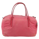 PRADA Hand Bag Nylon Pink Silver Auth 175275-2