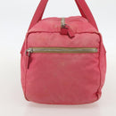PRADA Hand Bag Nylon Pink Silver Auth 175275-3