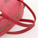 PRADA Hand Bag Nylon Pink Silver Auth 175275-7