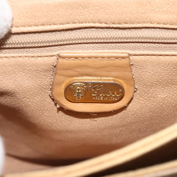 GUCCI Micro GG Supreme Shoulder Bag PVC Beige Gold 007 49 5548 Auth 175279