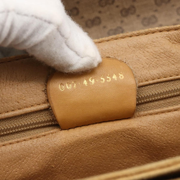 GUCCI Micro GG Supreme Shoulder Bag PVC Beige Gold 007 49 5548 Auth 175279