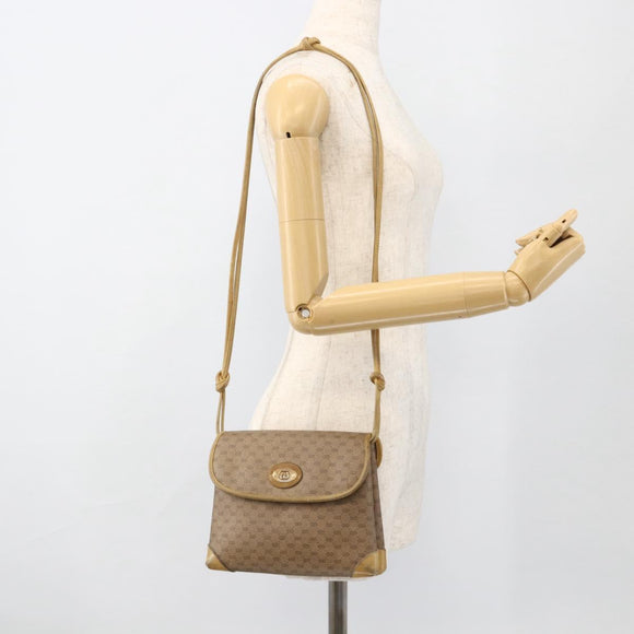 GUCCI Micro GG Supreme Shoulder Bag PVC Beige Gold 007 49 5548 Auth 175279