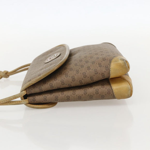 GUCCI Micro GG Supreme Shoulder Bag PVC Beige Gold 007 49 5548 Auth 175279