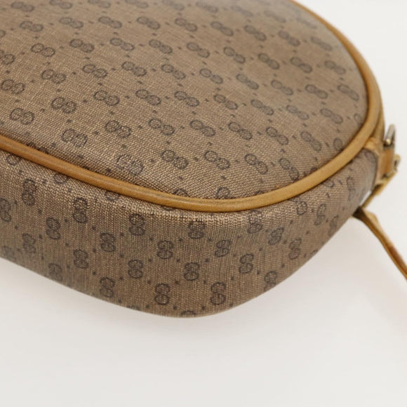 GUCCI Micro GG Supreme Shoulder Bag PVC Beige Gold 007 104 0013 Auth 175280