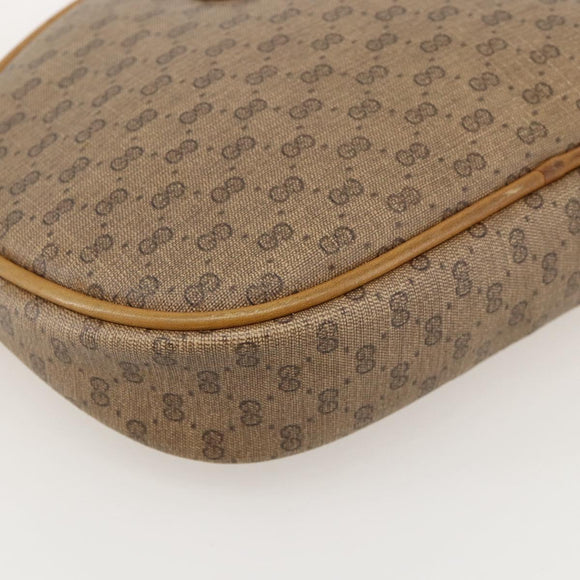 GUCCI Micro GG Supreme Shoulder Bag PVC Beige Gold 007 104 0013 Auth 175280
