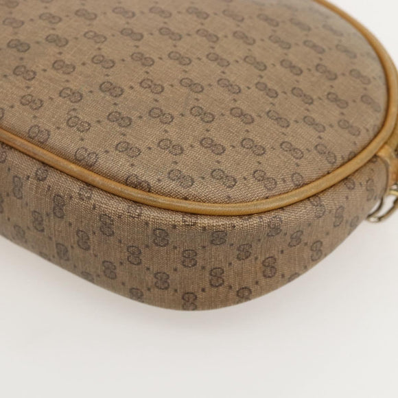 GUCCI Micro GG Supreme Shoulder Bag PVC Beige Gold 007 104 0013 Auth 175280