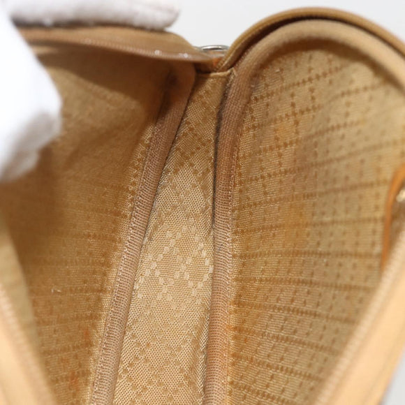 GUCCI Micro GG Supreme Shoulder Bag PVC Beige Gold 007 104 0013 Auth 175280