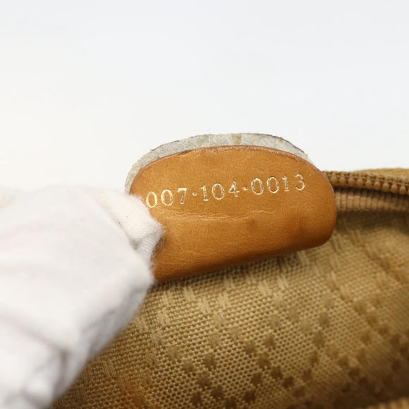 GUCCI Micro GG Supreme Shoulder Bag PVC Beige Gold 007 104 0013 Auth 175280