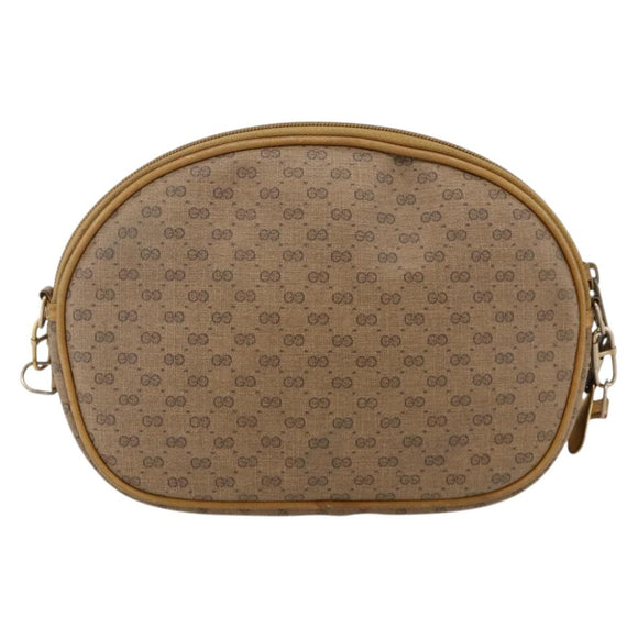 GUCCI Micro GG Supreme Shoulder Bag PVC Beige Gold 007 104 0013 Auth 175280