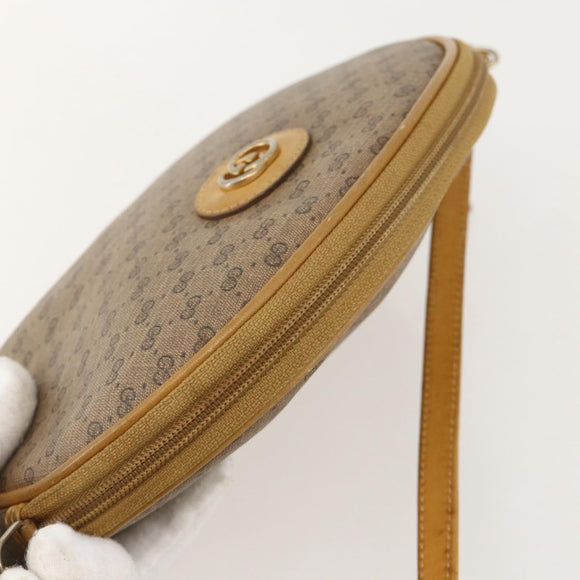 GUCCI Micro GG Supreme Shoulder Bag PVC Beige Gold 007 104 0013 Auth 175280