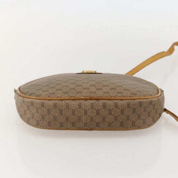 GUCCI Micro GG Supreme Shoulder Bag PVC Beige Gold 007 104 0013 Auth 175280