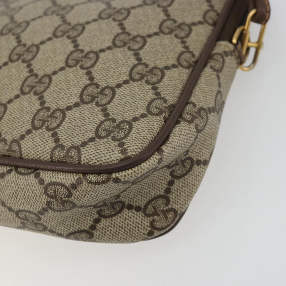 GUCCI GG Supreme Shoulder Bag PVC Beige Gold 97 02 068 Auth 175282