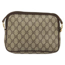 GUCCI GG Supreme Shoulder Bag PVC Beige Gold 97 02 068 Auth 175282-2