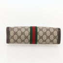 GUCCI GG Supreme Web Sherry Line Bag PVC Beige Red 41 014 2125 23 Auth 175283-7
