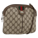 GUCCI GG Supreme Web Sherry Line Bag PVC Beige Gold 904 02 047 Auth 175285-1