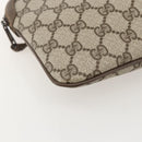 GUCCI GG Supreme Web Sherry Line Bag PVC Beige Gold 904 02 047 Auth 175285-15
