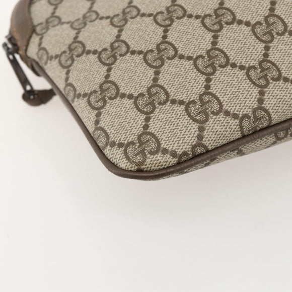 GUCCI GG Supreme Web Sherry Line Bag PVC Beige Gold 904 02 047 Auth 175285