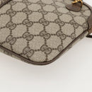 GUCCI GG Supreme Web Sherry Line Bag PVC Beige Gold 904 02 047 Auth 175285-16