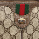 GUCCI GG Supreme Web Sherry Line Bag PVC Beige Gold 904 02 047 Auth 175285-18