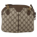 GUCCI GG Supreme Web Sherry Line Bag PVC Beige Gold 904 02 047 Auth 175285-2