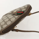 GUCCI GG Supreme Web Sherry Line Bag PVC Beige Gold 904 02 047 Auth 175285-6