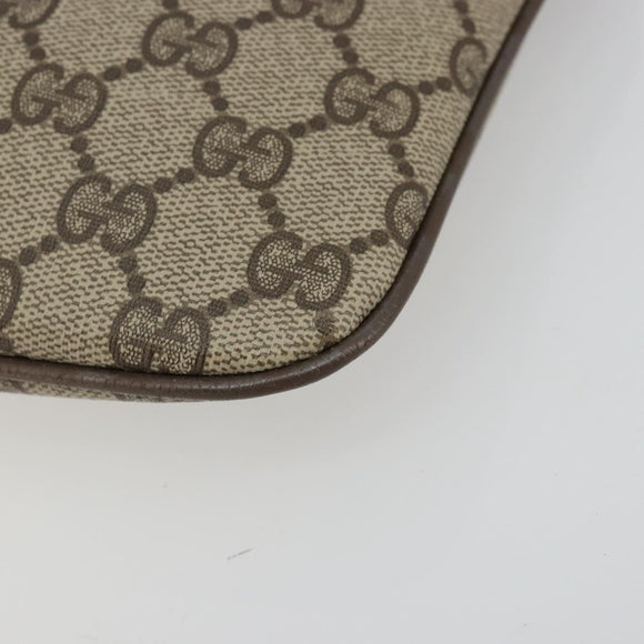 GUCCI GG Supreme Web Sherry Line Bag PVC Beige Gold 904 02 047 Auth 175286