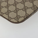 GUCCI GG Supreme Web Sherry Line Bag PVC Beige Gold 904 02 047 Auth 175286-15