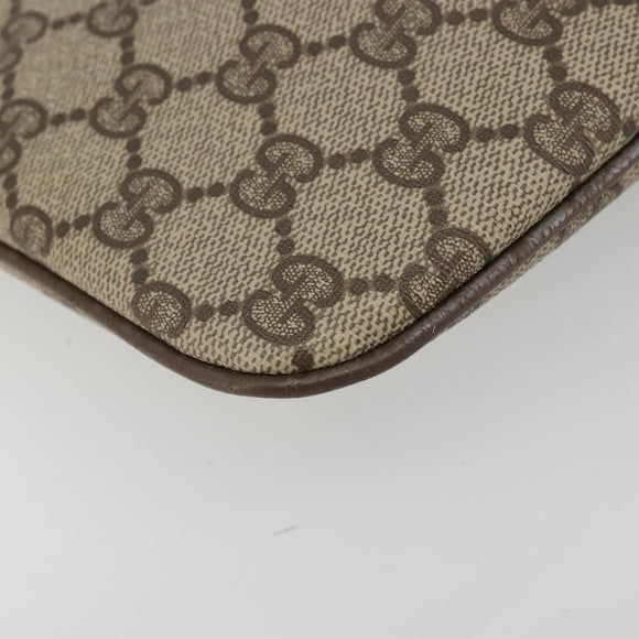 GUCCI GG Supreme Web Sherry Line Bag PVC Beige Gold 904 02 047 Auth 175286