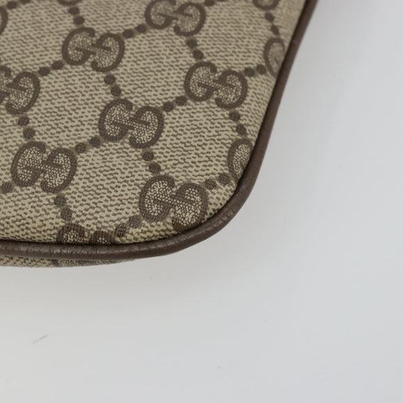 GUCCI GG Supreme Web Sherry Line Bag PVC Beige Gold 904 02 047 Auth 175286