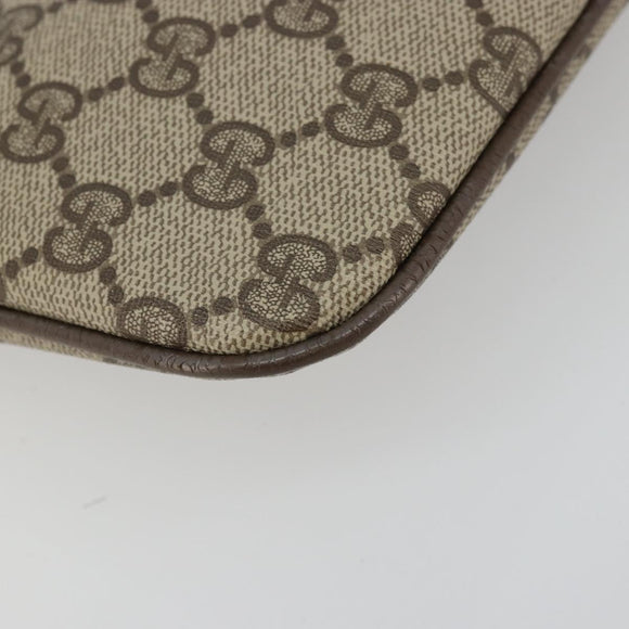 GUCCI GG Supreme Web Sherry Line Bag PVC Beige Gold 904 02 047 Auth 175286