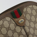 GUCCI GG Supreme Web Sherry Line Bag PVC Beige Gold 904 02 047 Auth 175286-18