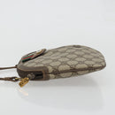 GUCCI GG Supreme Web Sherry Line Bag PVC Beige Gold 904 02 047 Auth 175286-4