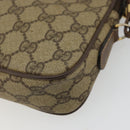 GUCCI GG Supreme Shoulder Bag PVC Beige Gold Auth 175287-16
