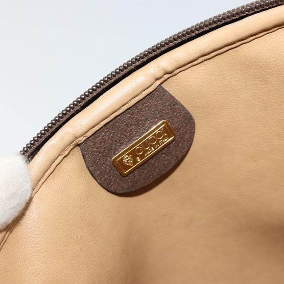 GUCCI GG Supreme Shoulder Bag PVC Beige Gold Auth 175287
