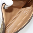 GUCCI GG Supreme Shoulder Bag PVC Beige Gold Auth 175287-11