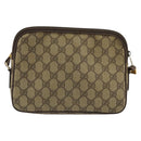 GUCCI GG Supreme Shoulder Bag PVC Beige Gold Auth 175287-2
