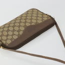 GUCCI GG Supreme Shoulder Bag PVC Beige Gold Auth 175287-6